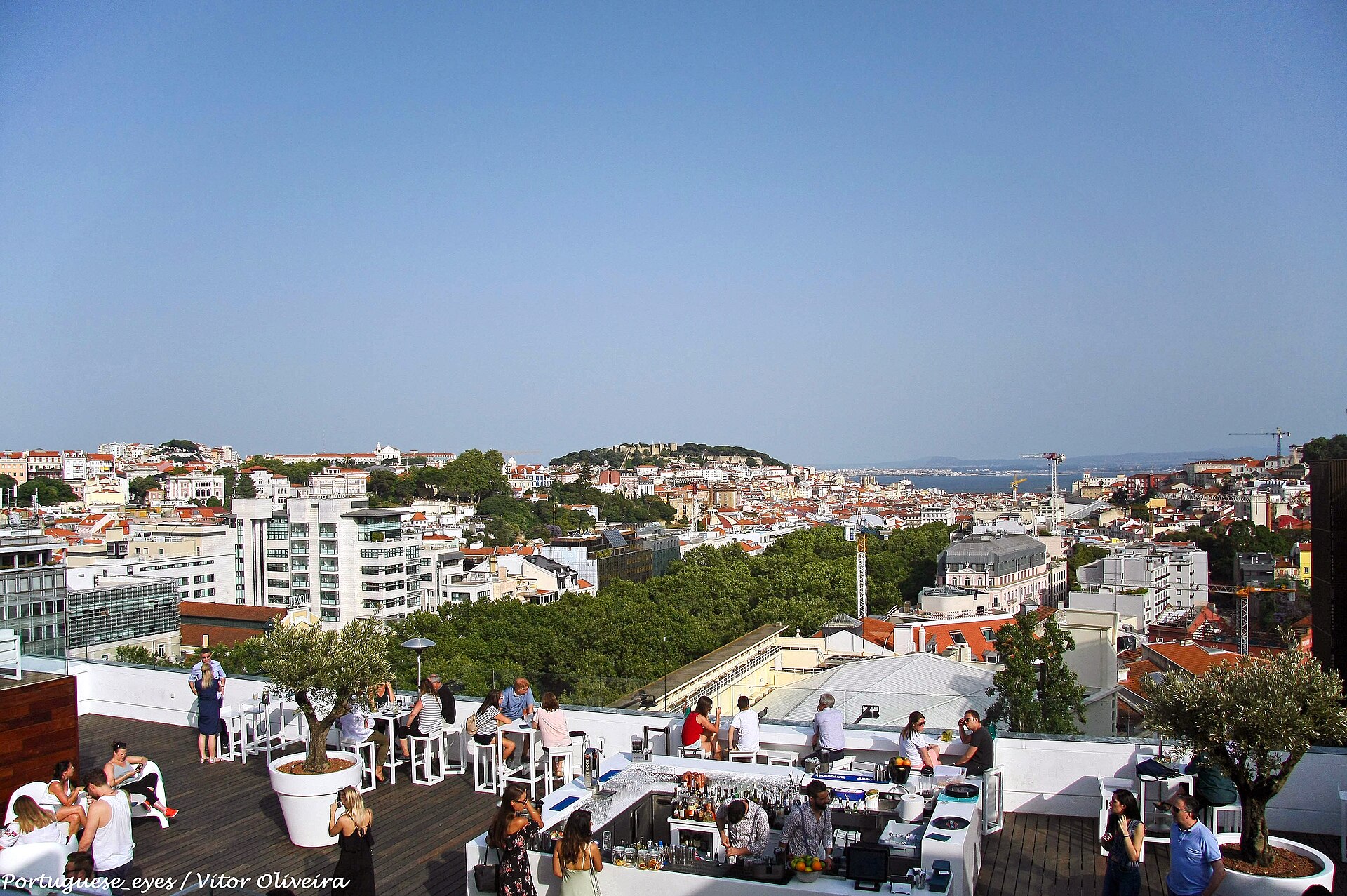 Lisbon sky bar terrace